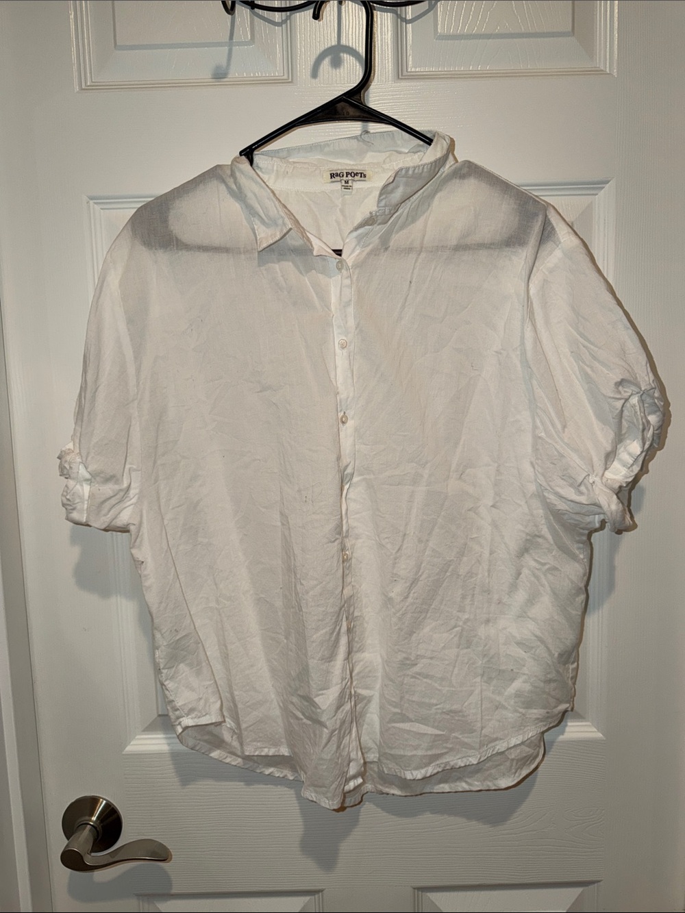 Rag & Bone White Short-Sleeve Button Front Shirt
